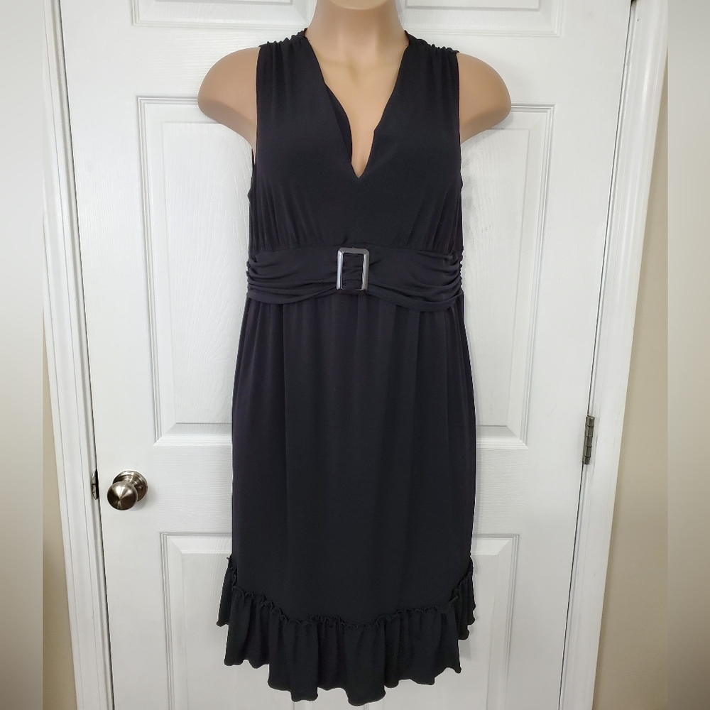 Lane Bryant Sleeveless V-Neckline Ruffle Dress